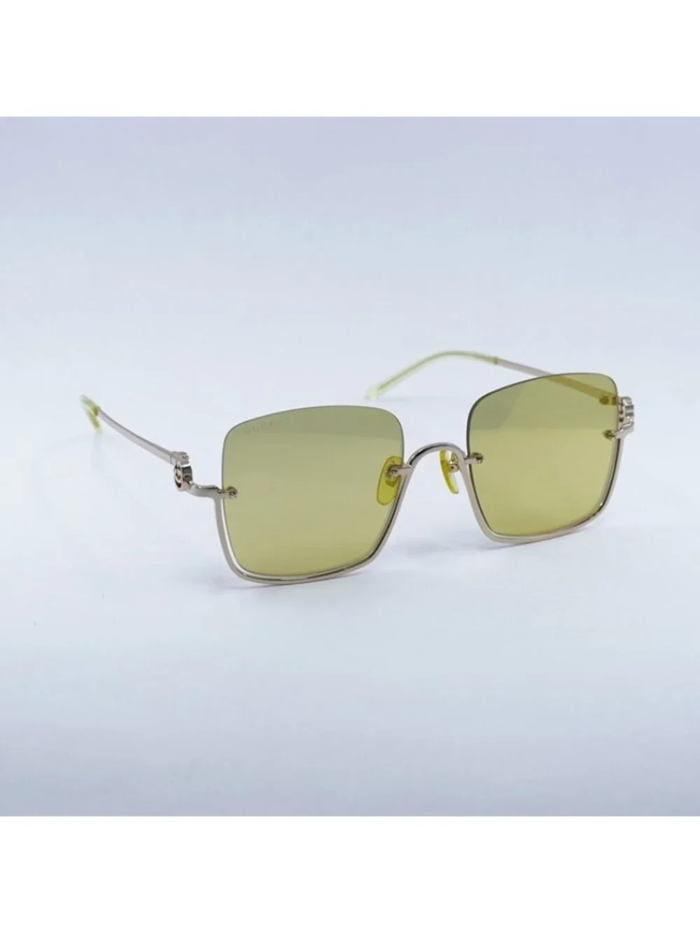Gucci GG1279S 006 Sunglasses Gold Square Frame, Yellow Gold Mirror Lenses